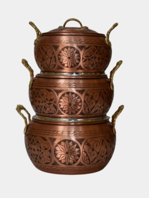 Copper Pots with Brass Handle